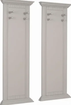 OTTO home Garderobenpaneel »Rustic, Set aus 2 Paneelen, Landhausstil« 2 Stk. tlg. aus massiver Kiefer, mit dekorativen Fräsungen