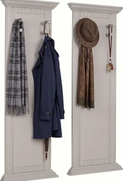 OTTO home Garderobenpaneel »Rustic, Set aus 2 Paneelen, Landhausstil« 2 Stk. tlg. aus massiver Kiefer, mit dekorativen Fräsungen