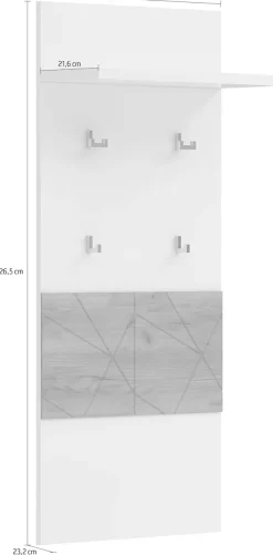 OTTO home Garderobenpaneel »Stela« hochwertig UV lackiert, Breite 59 cm