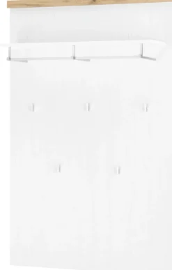 OTTO home Garderobenpaneel »Westminster, Wandregal im Landhausstil Flurgarderobe Garderobe Paneel« mit Ablage, Haken & Kleiderstange aus Metall, in 2 Farben erhältlich
