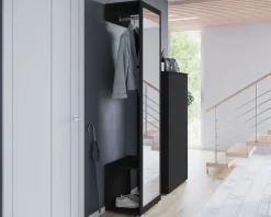 OTTO home Garderobenschrank »Paris« moderne Garderobenschrank 190cm, mit Kleiderstange und Frontspiegel