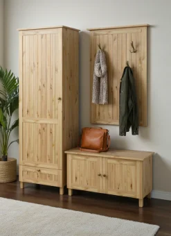 OTTO home Garderobenschrank »Juventus« 1 Stk. tlg. aus massiver Kiefer, Breite67cm, mit Kleiderstange