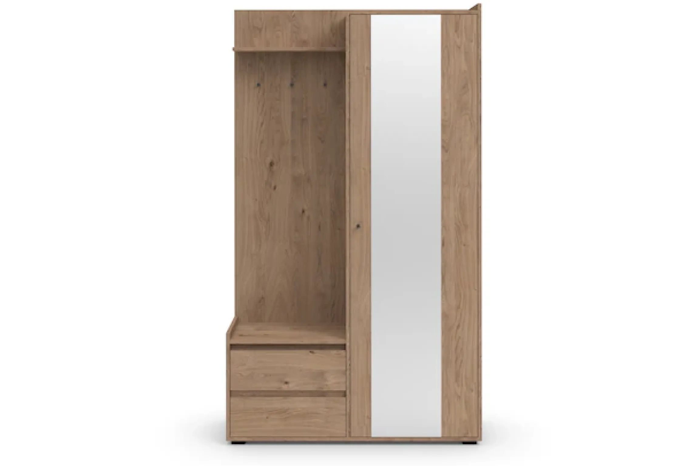 OTTO home Garderobenschrank »Kosmo« mit Spiegel Maße 118 x 30 cm, Höhe 190 cm, Breite 110 cm