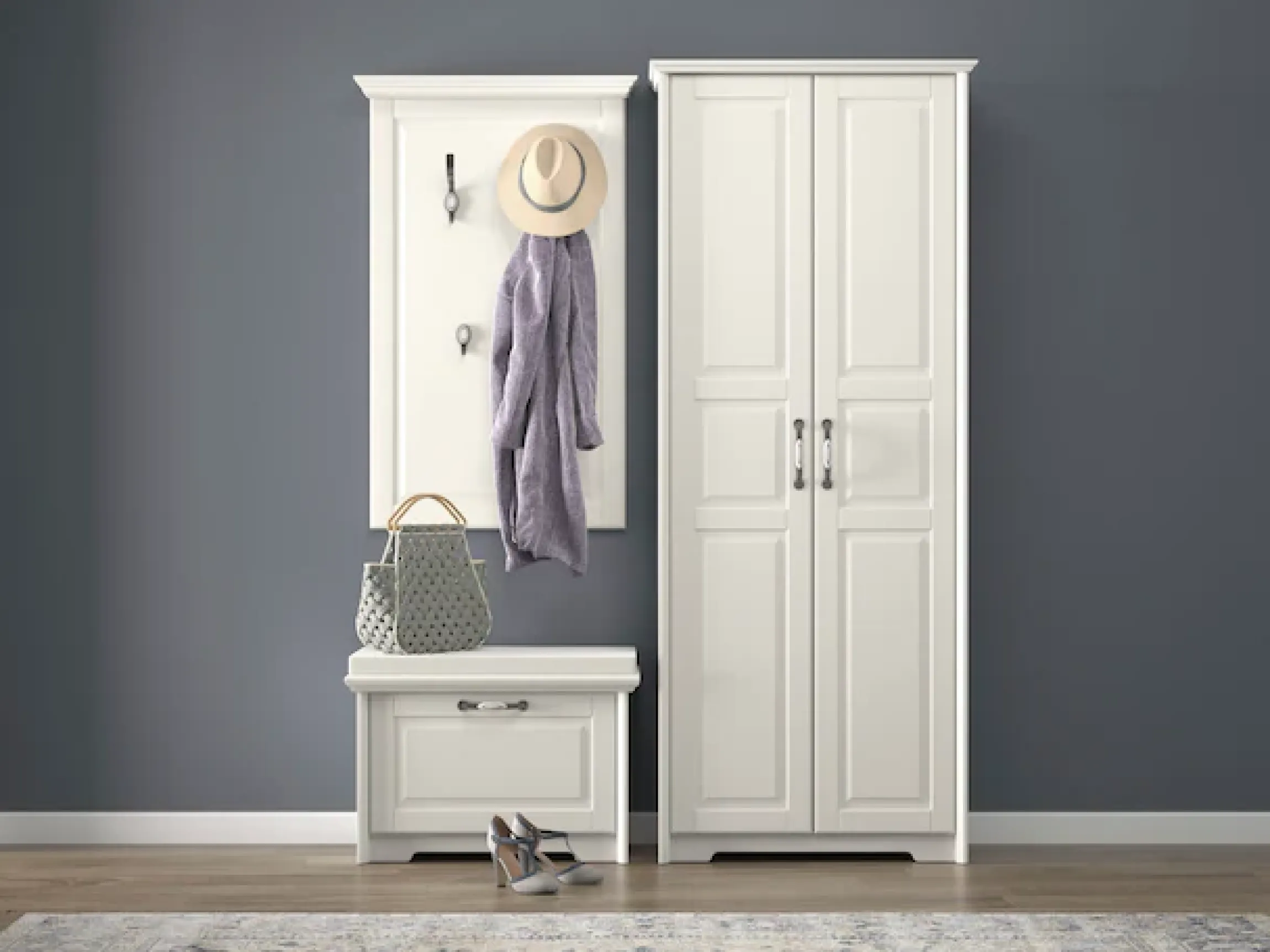 OTTO home Garderobenschrank »Evergreen« (H/B/T): 191/77,7/38,5cm,UV lackiert, mit Soft-Close-Funktion und ausziehbarer Kleiderstange