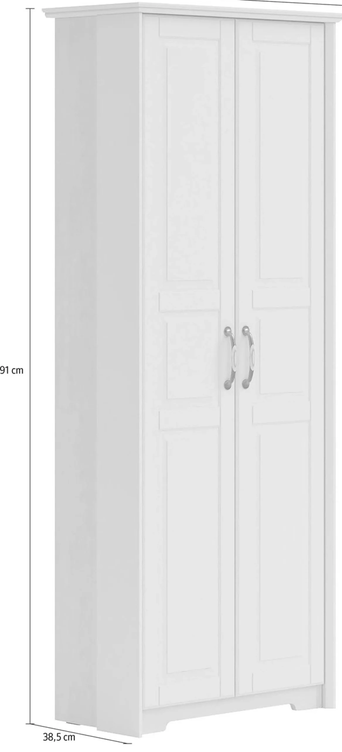 OTTO home Garderobenschrank »Evergreen« (H/B/T): 191/77,7/38,5cm,UV lackiert, mit Soft-Close-Funktion und ausziehbarer Kleiderstange