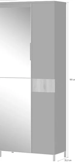 OTTO home Garderobenschrank »Onyx« (H/B/T):191/76/35,2cm,UV lackiert, mit Soft-Close-Funktion