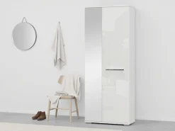 OTTO home Garderobenschrank »Piano« UV lackiert, hochglänzend, Soft-Close Funktion, mit Spiegel