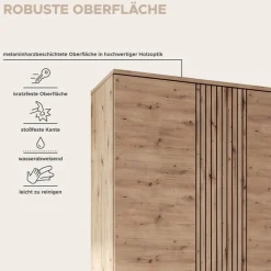 OTTO home Garderobenschrank »FJELL, Breite 104cm, 3 Türen, 8 Böden, 10 Fächer, 1 Kleiderstange« Kleiderschrank, Schrank, Dielenschrank, Flurschrank, Mehrzweckschrank