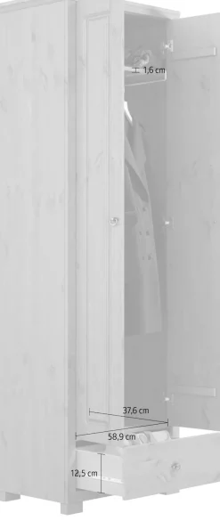 OTTO home Garderobenschrank »Gotland, Drehtürenschrank, Garderobe« aus massiver Kiefer, FSC®-zertifiziert, Höhe 193 cm