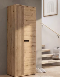 OTTO home Garderobenschrank »FJELL, Breite 65cm, 2 Türen, 4 Einlegeböden, 6 Fächer, 1 Kleiderstange« Kleiderschrank, Schrank, Dielenschrank, Flurschrank, Mehrzweckschrank