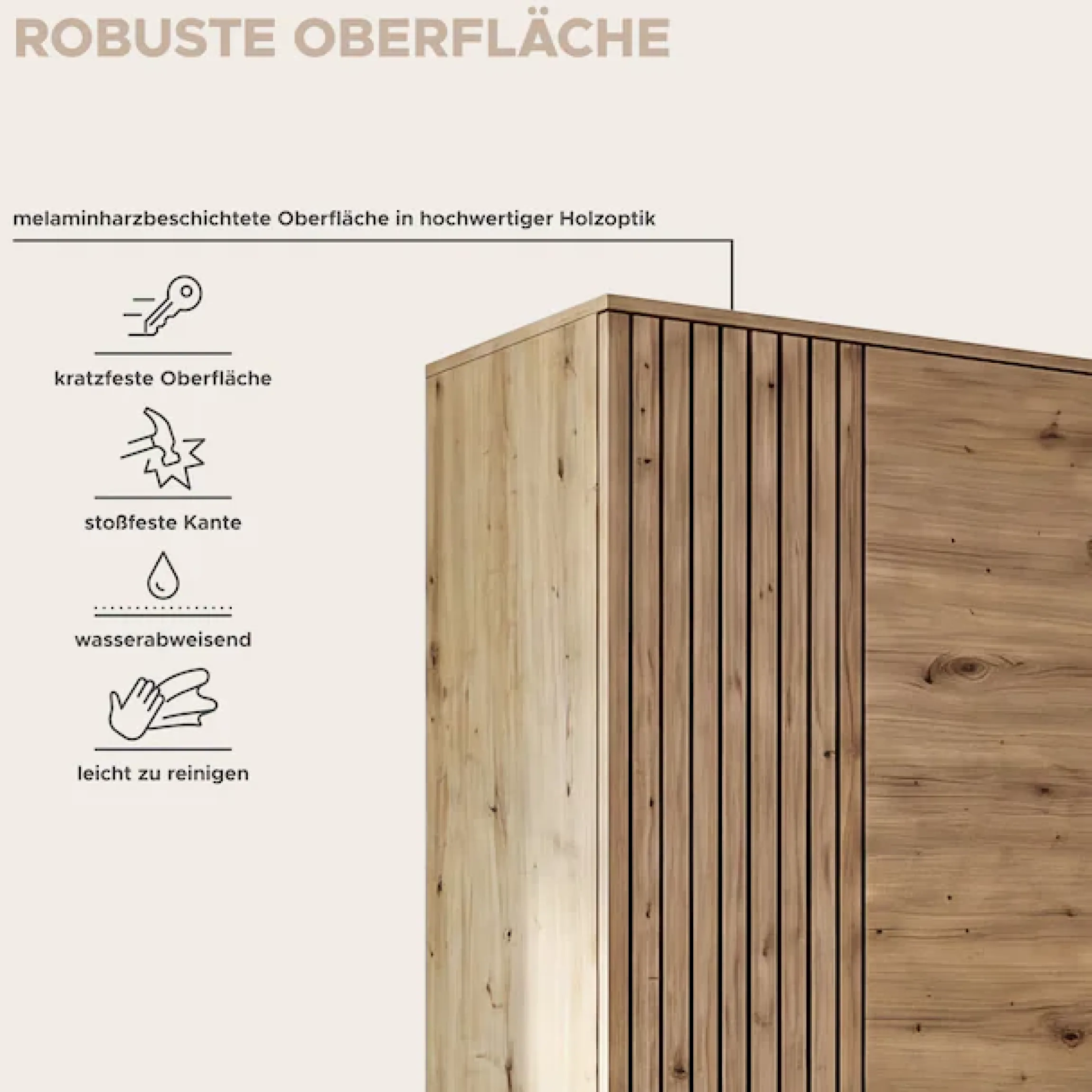 OTTO home Garderobenschrank »FJELL, Breite 65cm, 2 Türen, 4 Einlegeböden, 6 Fächer, 1 Kleiderstange« Kleiderschrank, Schrank, Dielenschrank, Flurschrank, Mehrzweckschrank