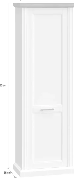 OTTO home Garderobenschrank »Tara« (H/B/T): 193/63/38cm,hochwertig UV lackiert, Soft-Close-Funktion