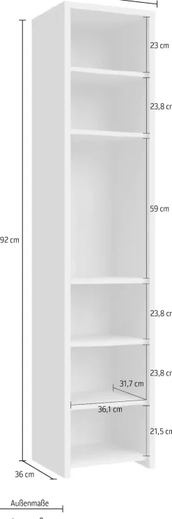 OTTO home Garderobenschrank »Gala« hochwertig UV lackiert, Soft-Close-Funktion, Höhe 192cm