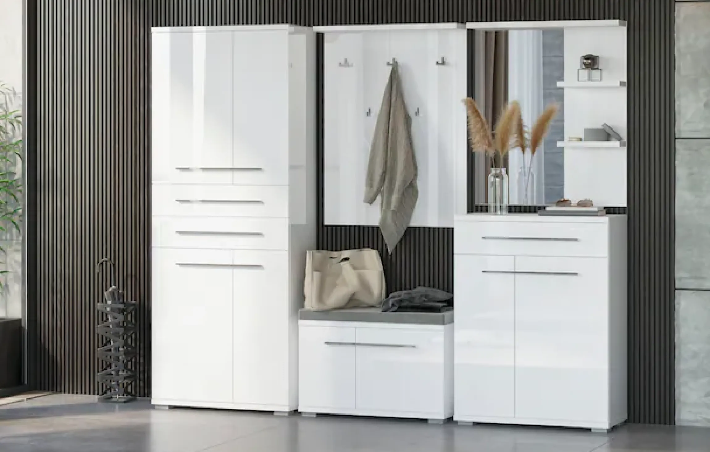 OTTO home Garderobenschrank »Piano« UV lackiert, hochglänzend, Soft-Close Funktion
