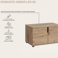 OTTO home Garderoben-Set »FJELL, 4-teilig, Breite 255cm, Front mit hochwertiger Längsfräsung«