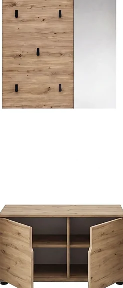 OTTO home Garderoben-Set »FJELL, Breite 80cm, 2-teilige Kombination best. aus: Sitzbank & Paneel«