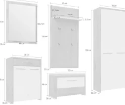 OTTO home Garderoben-Set »Gala« Set, 5 Stk. tlg.
