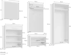 OTTO home Garderoben-Set »Gala« Set, 5 Stk. tlg.