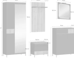 OTTO home Garderoben-Set »Onyx« Set, 5 Stk. tlg.