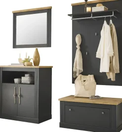 OTTO home Garderoben-Set »Westminster, Garderobe im Landhausstil, Komplettset mit viel Stauraum« 4 Stk. tlg.