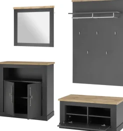OTTO home Garderoben-Set »Westminster, Garderobe im Landhausstil, Komplettset mit viel Stauraum« 4 Stk. tlg.