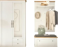 OTTO home Garderoben-Set »Westminster, Garderobe im Landhausstil, Komplettset mit viel Stauraum« 3 Stk. tlg.