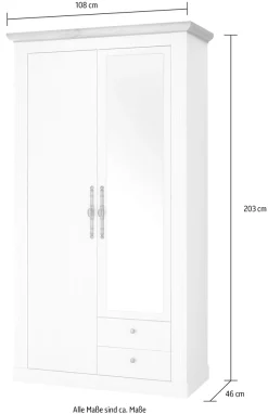 OTTO home Garderoben-Set »Westminster, Garderobe im Landhausstil, Komplettset mit viel Stauraum« 3 Stk. tlg.