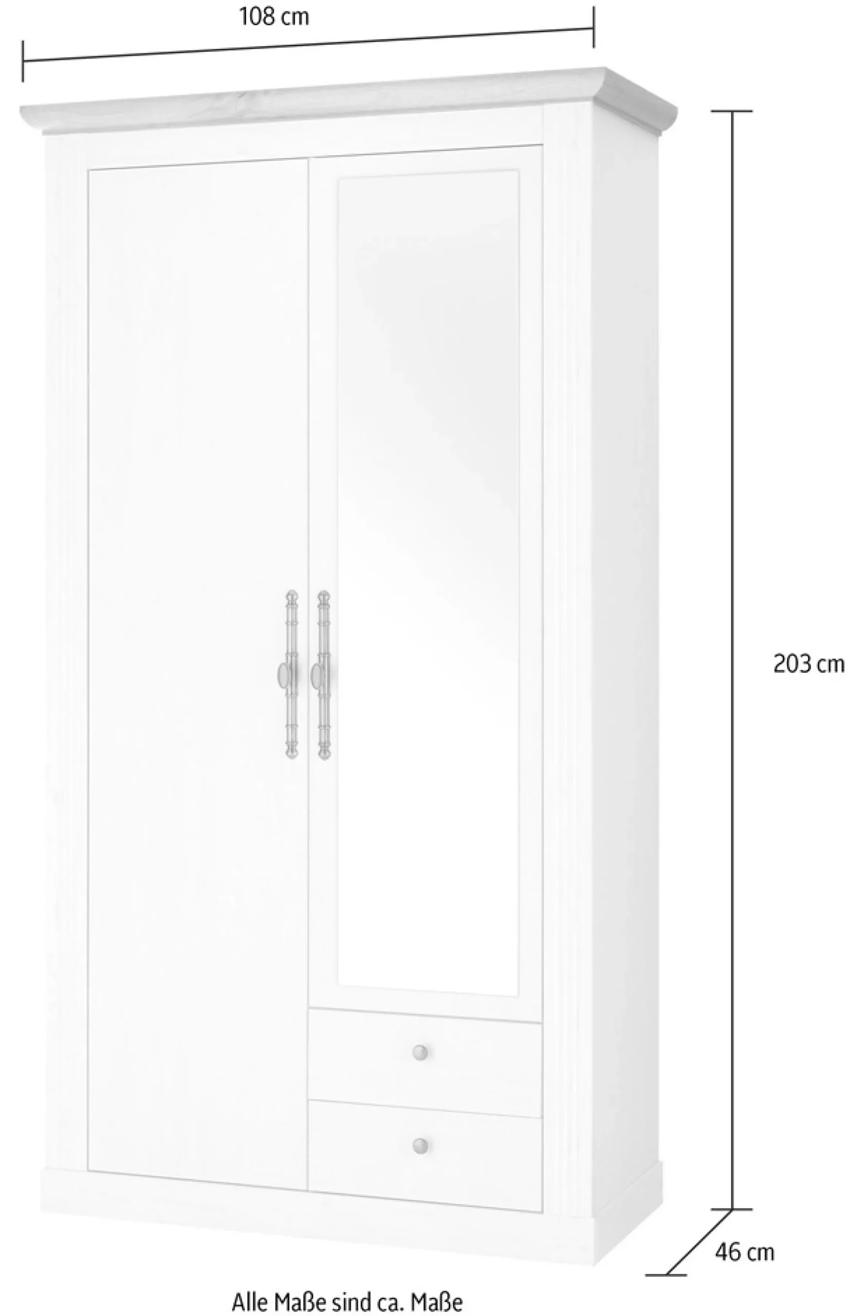 OTTO home Garderoben-Set »Westminster, Garderobe im Landhausstil, Komplettset mit viel Stauraum« 3 Stk. tlg.
