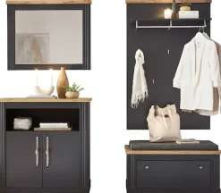 OTTO home Garderoben-Set »Westminster, Garderobe im Landhausstil, Komplettset mit viel Stauraum« 4 Stk. tlg.