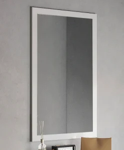 OTTO home Garderobenspiegel »Breite x Höhe: 110 x 68 cm, mit Rahmen Weiss Hochglanz Lack« passend zur Garderobe Smile + Hamburg, längs u. quer hängen