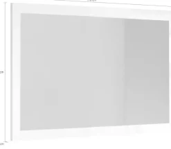 OTTO home Garderobenspiegel »Breite x Höhe: 110 x 68 cm, mit Rahmen Weiss Hochglanz Lack« passend zur Garderobe Smile + Hamburg, längs u. quer hängen
