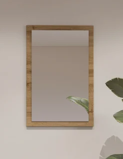 OTTO home Garderobenspiegel »Cross,Breite 40-60 cm moderner Flurspiegel hochkant oder quer hängend« Wandspiegel mit Rahmenoptik