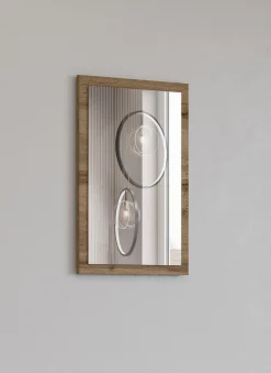 OTTO home Garderobenspiegel »Cross,Breite 40-60 cm moderner Flurspiegel hochkant oder quer hängend« Wandspiegel mit Rahmenoptik