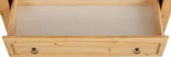 OTTO home Glasvitrine »Anna« Gesamtmaße (B/T/H): ca. 97/46/188 cm,mit Glastüren, 2 Schubladen, Höhe 188 cm, aus massiver Kiefer, FSC®