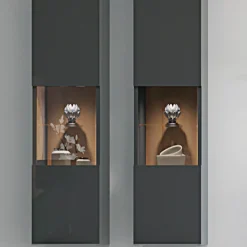 OTTO home Glasvitrine »Onyx« hochwertig UV lackiert, mit Soft-Close-Funktion, Höhe 140cm