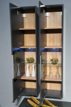 OTTO home Glasvitrine »Onyx« hochwertig UV lackiert, mit Soft-Close-Funktion, Höhe 140cm