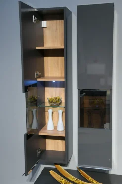 OTTO home Glasvitrine »Onyx« hochwertig UV lackiert, mit Soft-Close-Funktion, Höhe 140cm