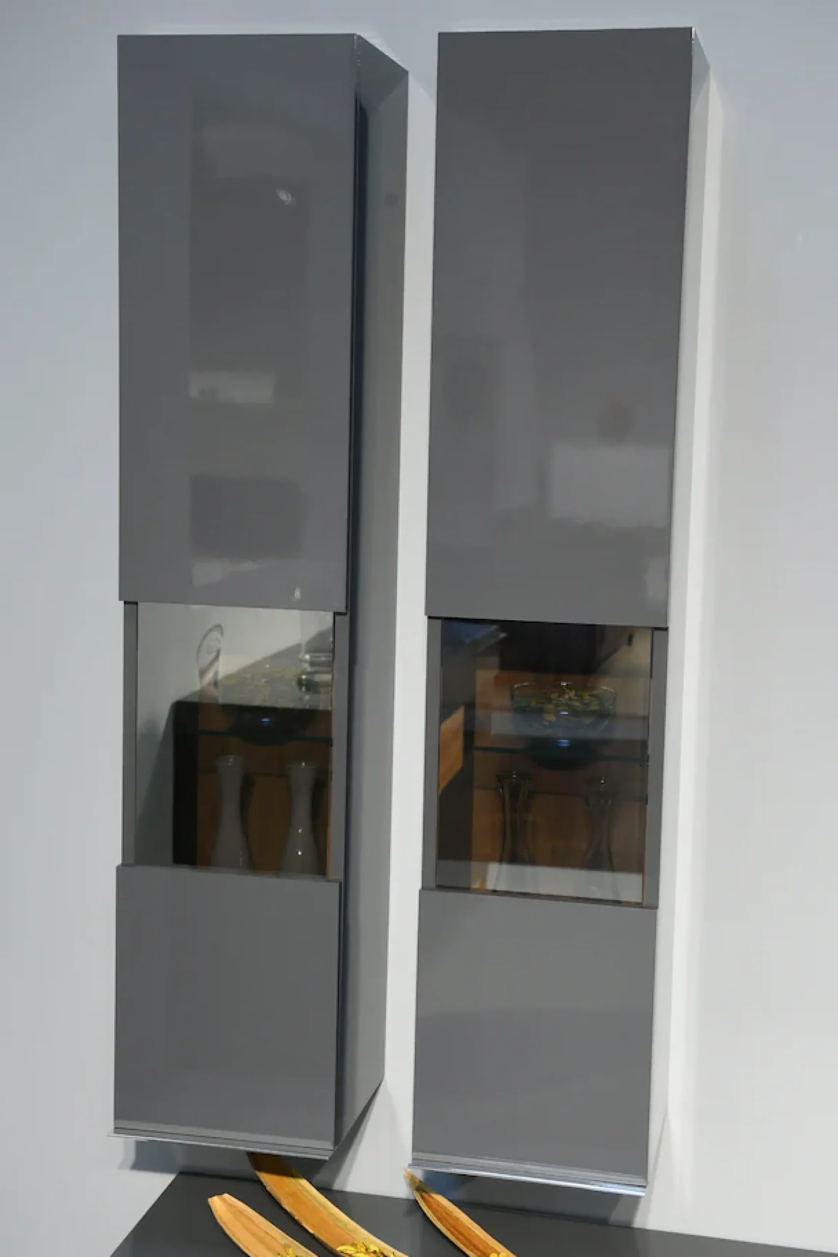 OTTO home Glasvitrine »Onyx« hochwertig UV lackiert, mit Soft-Close-Funktion, Höhe 140cm