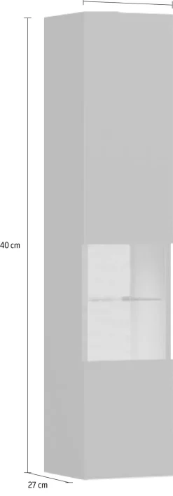 OTTO home Glasvitrine »Onyx« hochwertig UV lackiert, mit Soft-Close-Funktion, Höhe 140cm