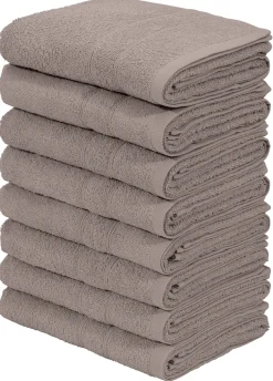 OTTO home Handtuch Set »Inga, 8 tlg. Handtuch-Set 50x100cm« Handtücher mit feiner Bordüre, 100% Baumwolle, einfarbig, weich