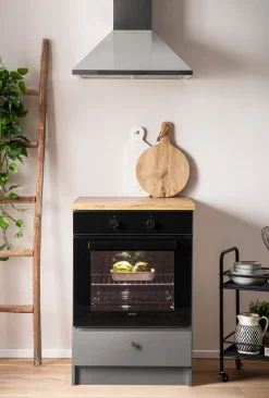 OTTO home Herdumbauschrank »KS-Westminster, Herdumbau, Unterschrank, Ofenschrank, Küchenschrank« Breite 63 cm, Nischenmaß B/T/H 56,8/62,5/58,8 cm, mit 1 Schubkasten