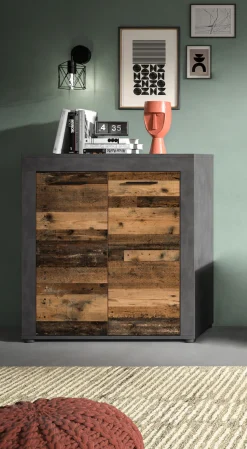 OTTO home Highboard »AOSTA, Höhe 88 cm, 2 Türen, 3 Fächer, 2 Einlegeböden« in verschiedenen Farbausführungen, individuell kombinierbar,Kommode, Schrank, Anrichte, Standschrank, Sideboard, Wohnzimmer