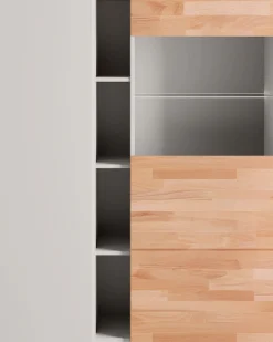 OTTO home Highboard »Citra teilmassiv« Höhe 145cm, moderne grifflose Optik mit push to open Funktion