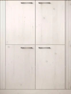 OTTO home Highboard »Country Höhe 160 cm u. Breite 118 cm, Kommode mit 4 Türen,« Schrank im Landhausstil, viel Stauraum, mit Metallgriffe, MDF-Rahmen