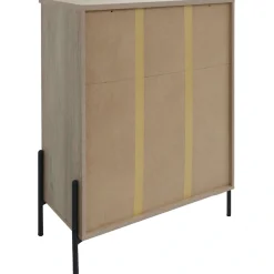 OTTO home Highboard »Eadwine« Kommode, Midischrank, Push-to-open, Türen mit Fischgräten Muster