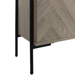 OTTO home Highboard »Eadwine« Kommode, Midischrank, Push-to-open, Türen mit Fischgräten Muster