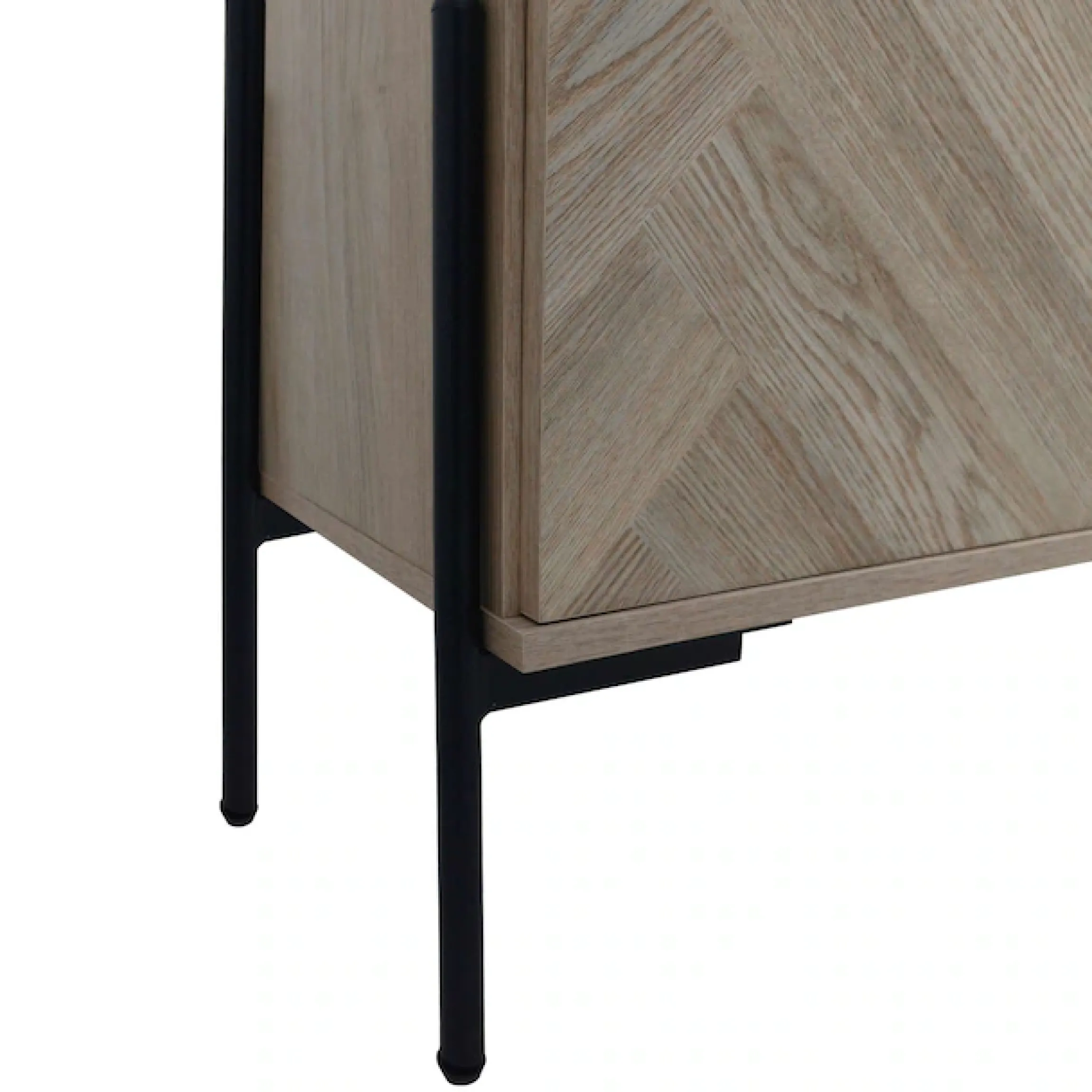 OTTO home Highboard »Eadwine« Kommode, Midischrank, Push-to-open, Türen mit Fischgräten Muster