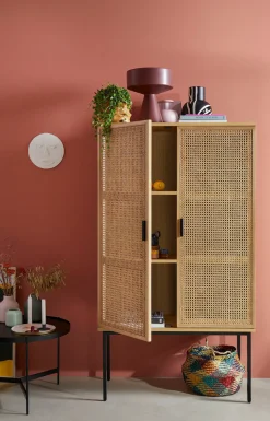 OTTO home Highboard »Feines« Eschenholz-Details, robustem Metallgestell, FSC-zertifiziertem Holz