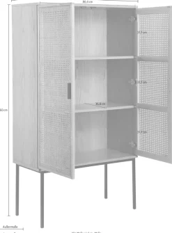 OTTO home Highboard »Feines« Eschenholz-Details, robustem Metallgestell, FSC-zertifiziertem Holz