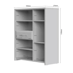 OTTO home Highboard »Gala« Kommode, Höhe 115 cm, UV lackiert, kratzfest, hochglänzend,